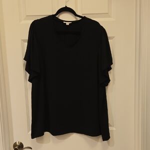 Chic Black V-Neck Blouse